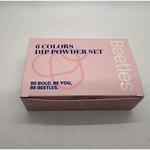 Beetles 6 Colors Dip Powder Set Glitter Nail Powder Kit 3 Sealed 3 Opened